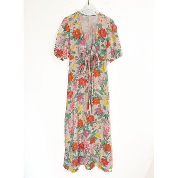 Old Navy Dresses & Skirts - Fit & Flare Linen Blend floral Maxi Dress by Old Navy Womens size M